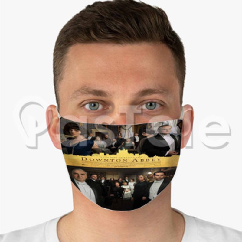 Downton Abbey Custom Fabric Face Custom Fabric Face Mask Polyester Two Layers Cloth