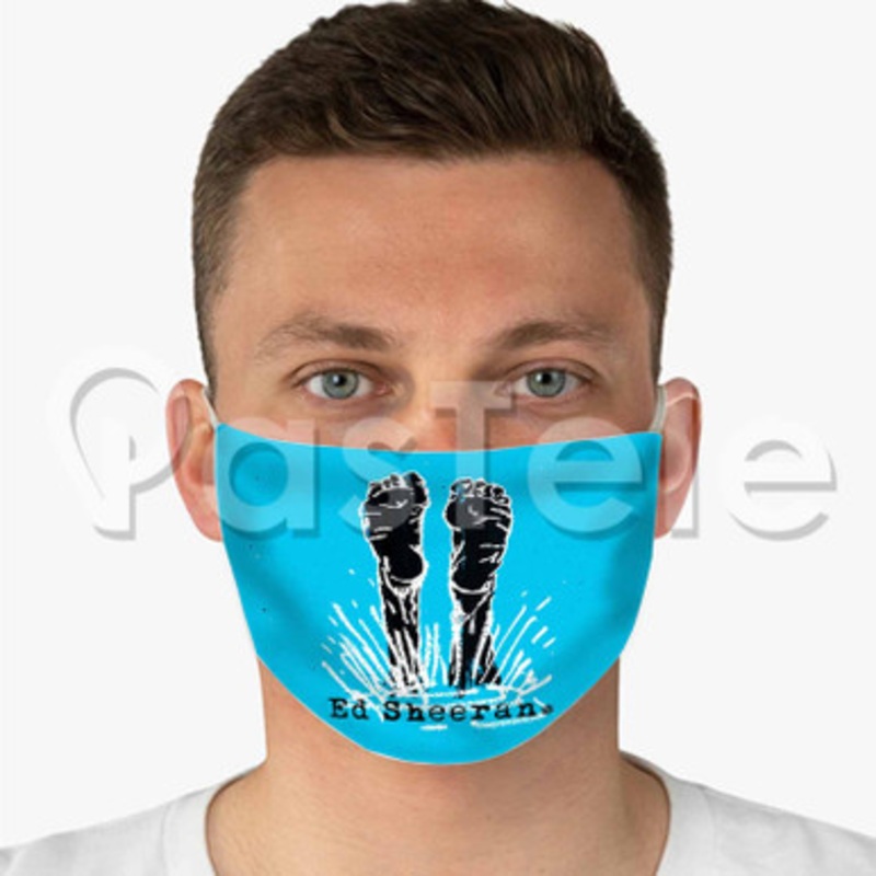 Ed Sheeran Custom Fabric Face Custom Fabric Face Mask Polyester Two Layers Cloth