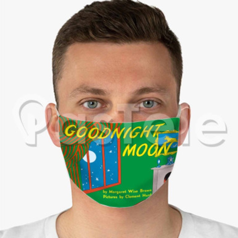 Goodnight Moon Custom Fabric Face Custom Fabric Face Mask Polyester Two Layers Cloth
