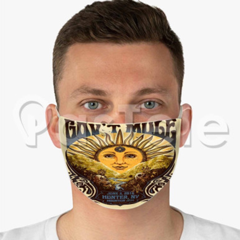 Gov t Mule Custom Fabric Face Custom Fabric Face Mask Polyester Two Layers Cloth