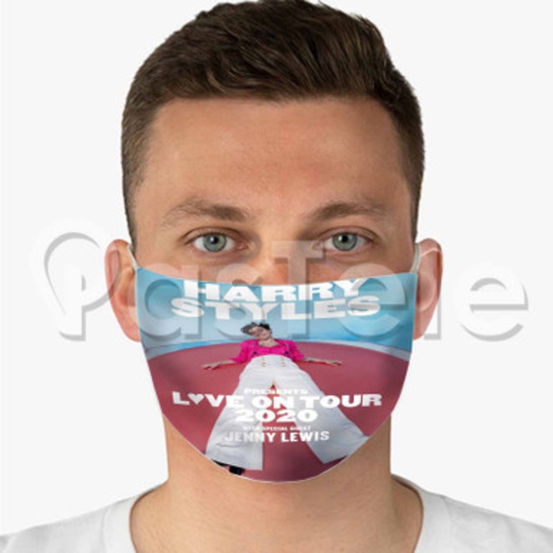 Harry Styles Love on Tour Custom Fabric Face Custom Fabric Face Mask Polyester Two Layers Cloth