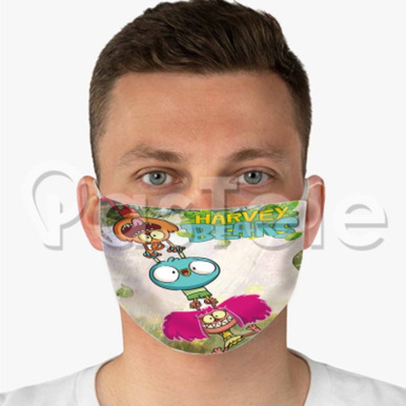 Harvey Beaks Custom Fabric Face Custom Fabric Face Mask Polyester Two Layers Cloth