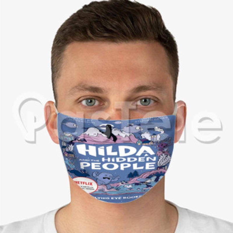 Hilda and The Hidden People Custom Fabric Face Custom Fabric Face Mask Polyester Two Layers Cloth