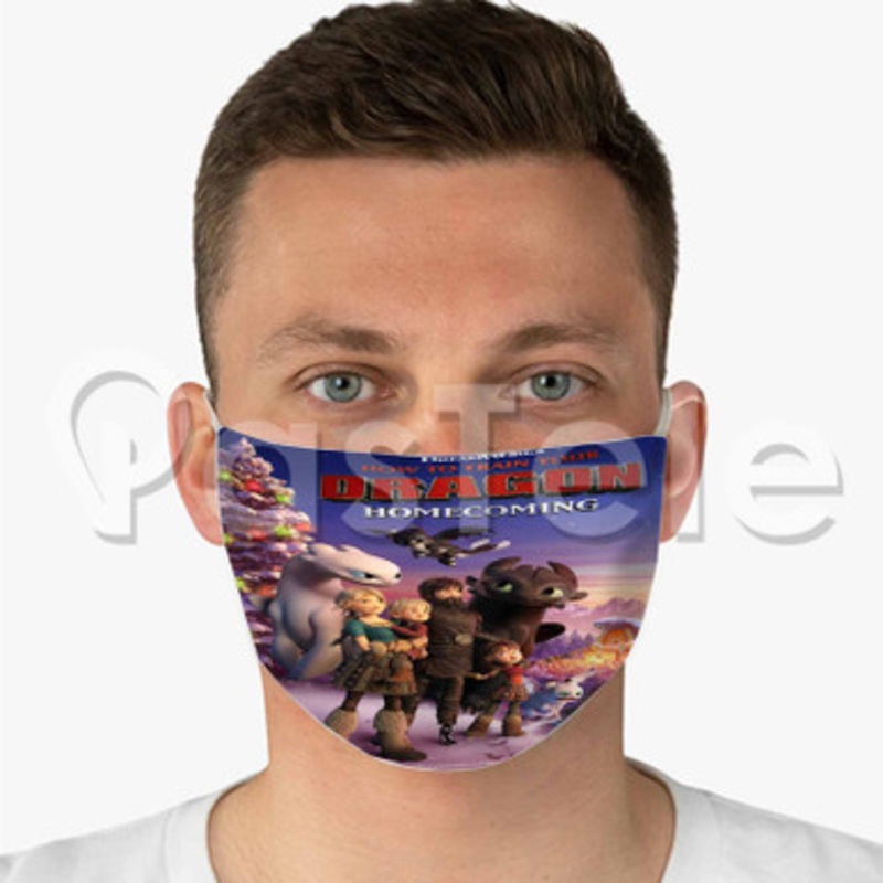How to Train Your Dragon Homecoming Custom Fabric Face Custom Fabric Face Mask Polyester Two Layers Cloth