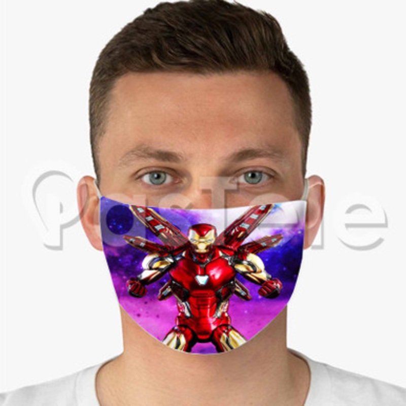 Iron Man avengers endgame Custom Fabric Face Custom Fabric Face Mask Polyester Two Layers Cloth