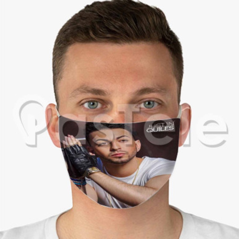 J Quiles Custom Fabric Face Custom Fabric Face Mask Polyester Two Layers Cloth