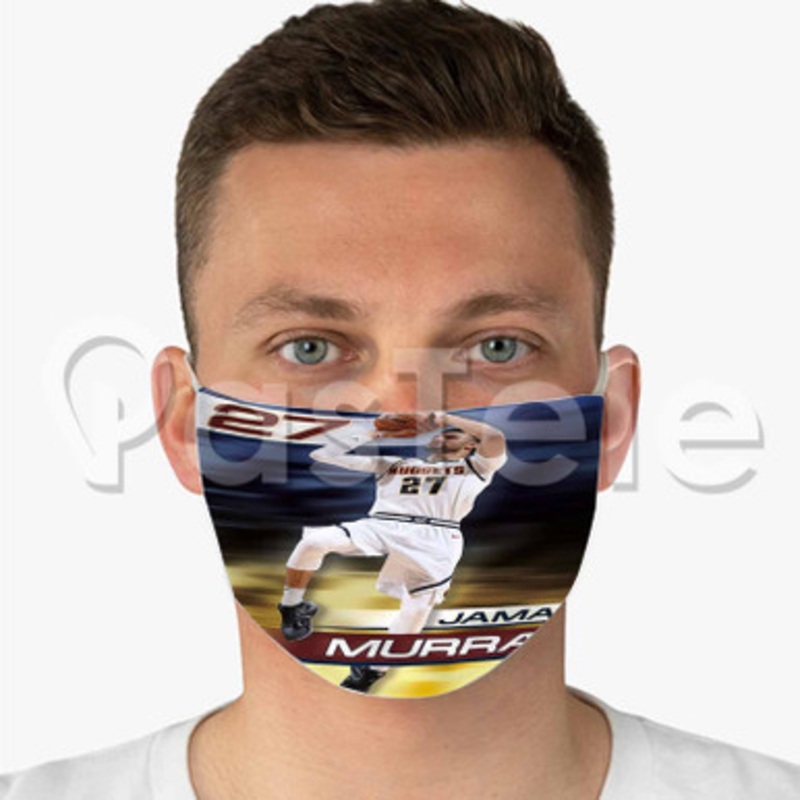Jamal Murray Denver Nuggets NBA Custom Fabric Face Custom Fabric Face Mask Polyester Two Layers Cloth