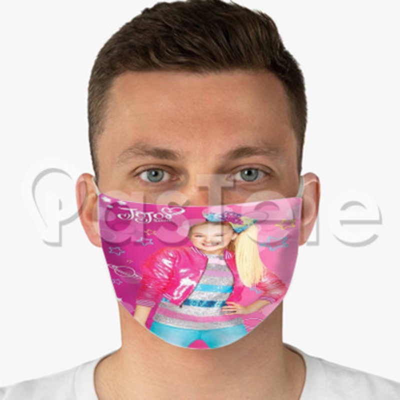 Jo Jo Siwa Pink Custom Fabric Face Custom Fabric Face Mask Polyester Two Layers Cloth