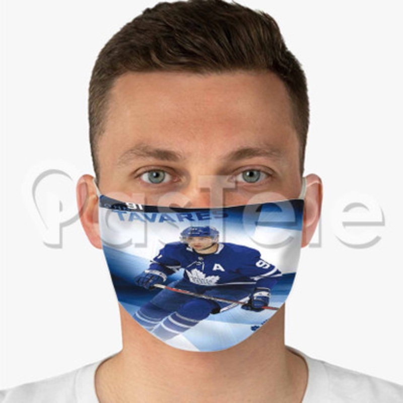 John Tavares Toronto Maple Leafs NHL Custom Fabric Face Custom Fabric Face Mask Polyester Two Layers Cloth