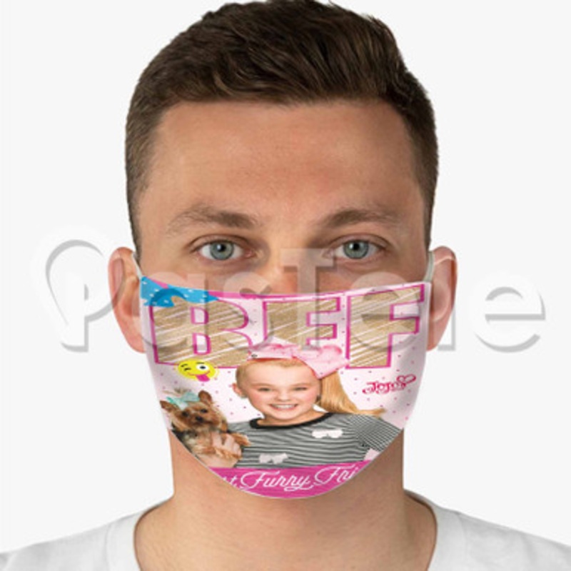 Jojo Siwa BFF Custom Fabric Face Custom Fabric Face Mask Polyester Two Layers Cloth