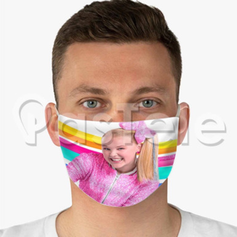 jojo siwa Custom Fabric Face Custom Fabric Face Mask Polyester Two Layers Cloth