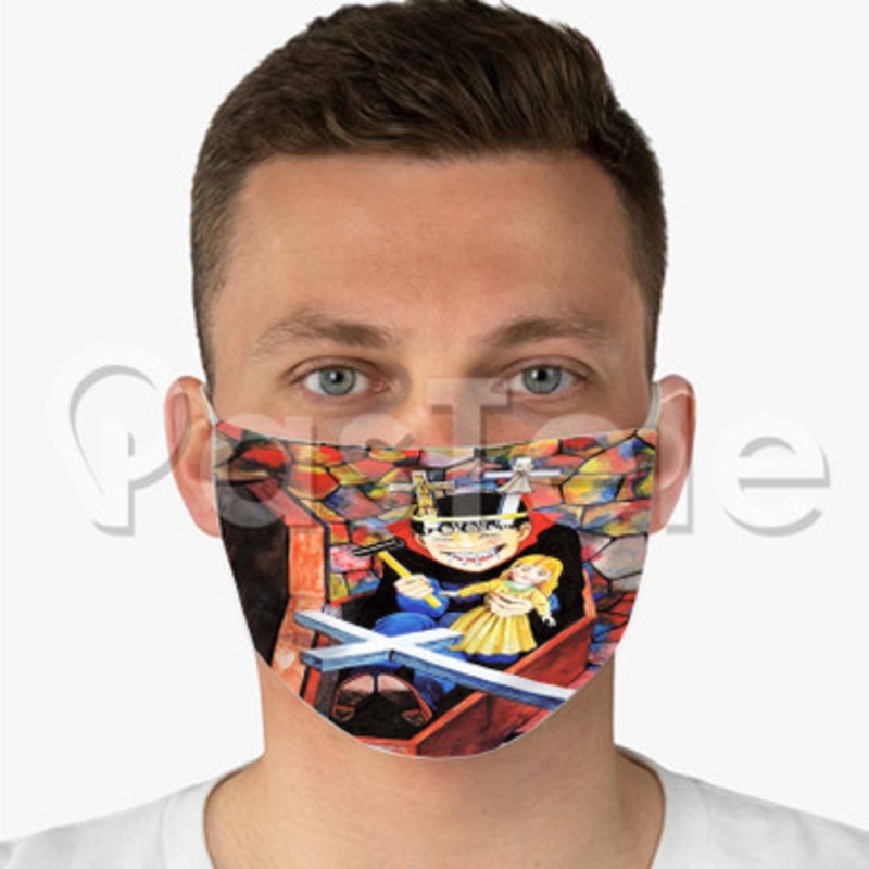 Junji Ito Souichi Custom Fabric Face Custom Fabric Face Mask Polyester Two Layers Cloth