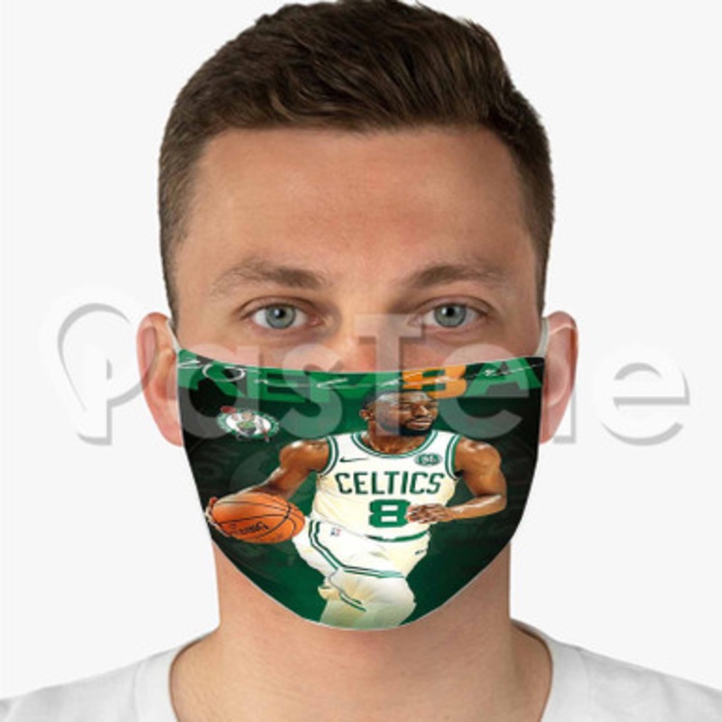Kemba Walker Boston Celtics NBA Custom Fabric Face Custom Fabric Face Mask Polyester Two Layers Cloth