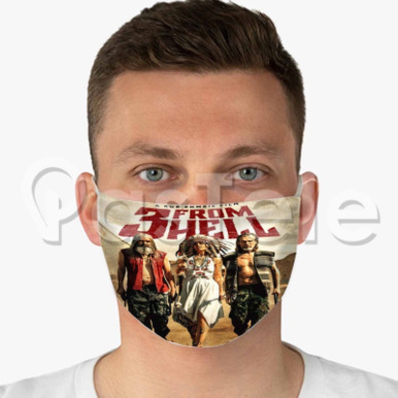 3 From Hell Custom Fabric Face Custom Fabric Face Mask Polyester Two Layers Cloth