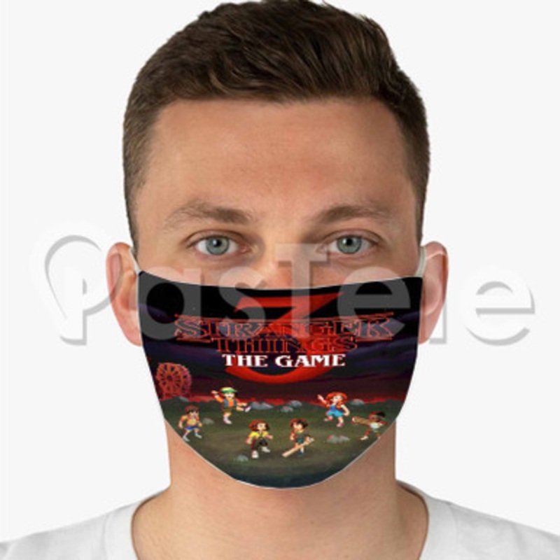 42 Stranger 5 Things 3 The Game Custom Fabric Face Custom Fabric Face Mask Polyester Two Layers Cloth