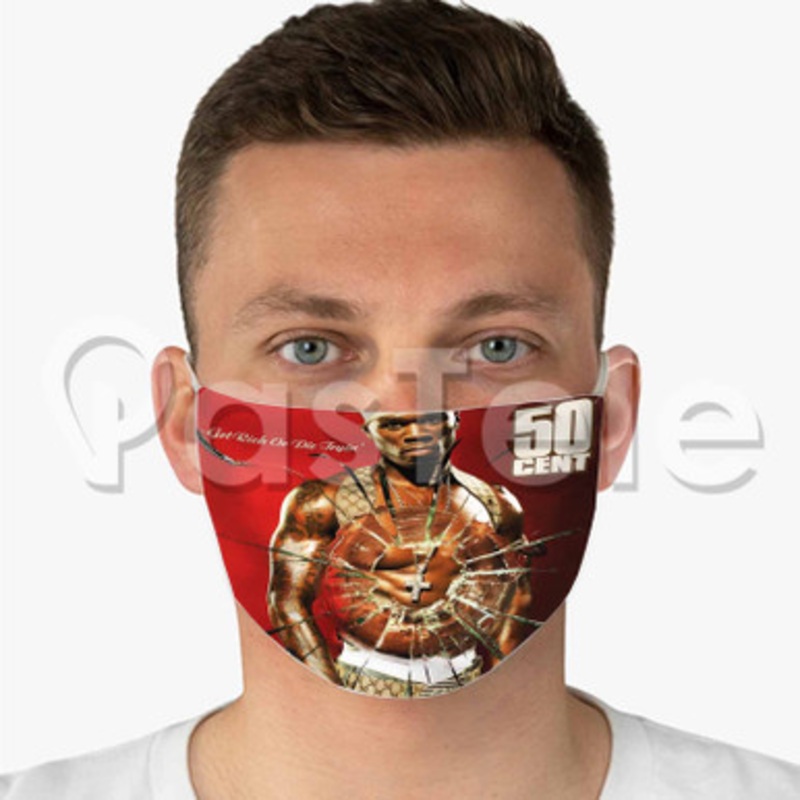 50 Cent Heat Custom Fabric Face Custom Fabric Face Mask Polyester Two Layers Cloth