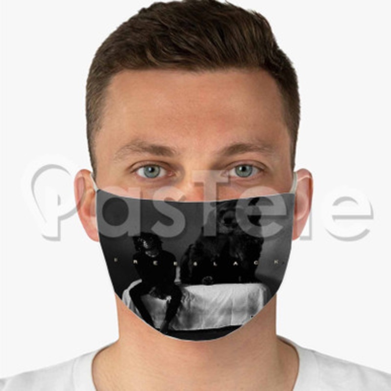 6lack Free Custom Fabric Face Mask Polyester Two Layers Cloth Washable