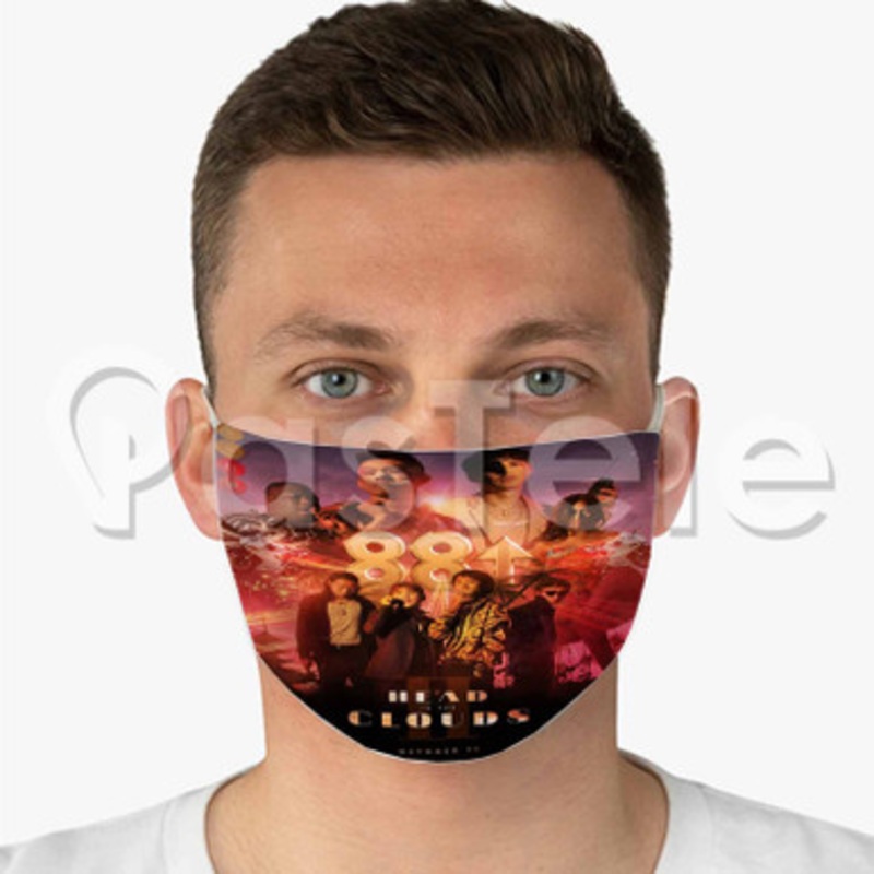 88rising Stephanie Poetri Jackson Wang Head Clouds 2 Custom Fabric Face Custom Fabric Face Mask Polyester Two Layers Cloth
