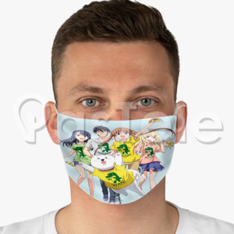Aho Girl Custom Fabric Face Mask Polyester Two Layers Cloth Washable