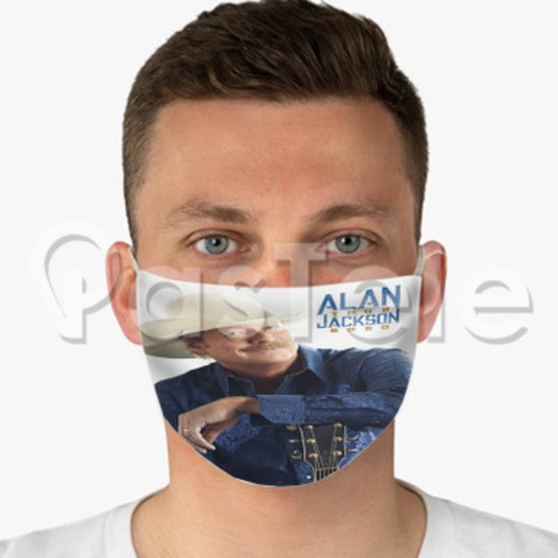 Alan Jackson Tour 2020 Custom Fabric Face Custom Fabric Face Mask Polyester Two Layers Cloth