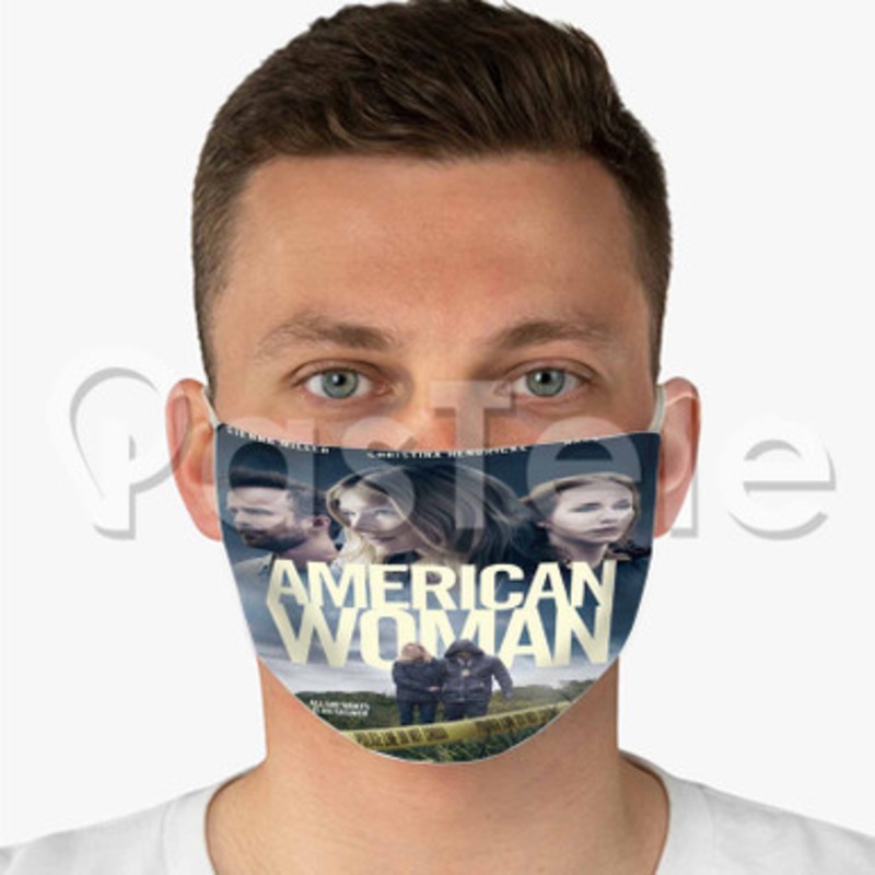 American Woman Custom Fabric Face Custom Fabric Face Mask Polyester Two Layers Cloth