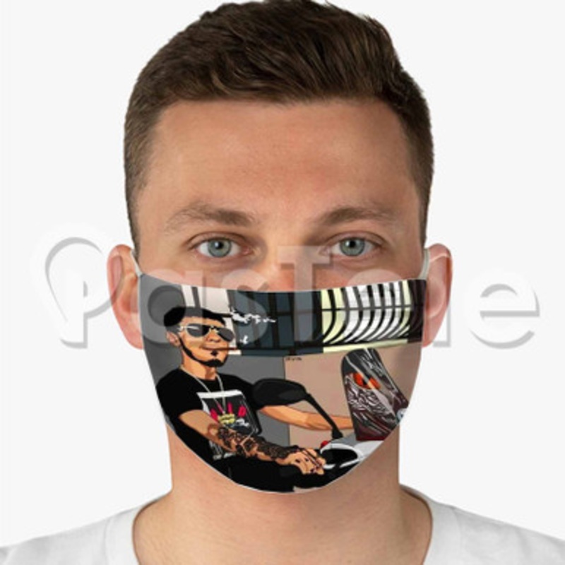 Anuel AA Custom Fabric Face Custom Fabric Face Mask Polyester Two Layers Cloth