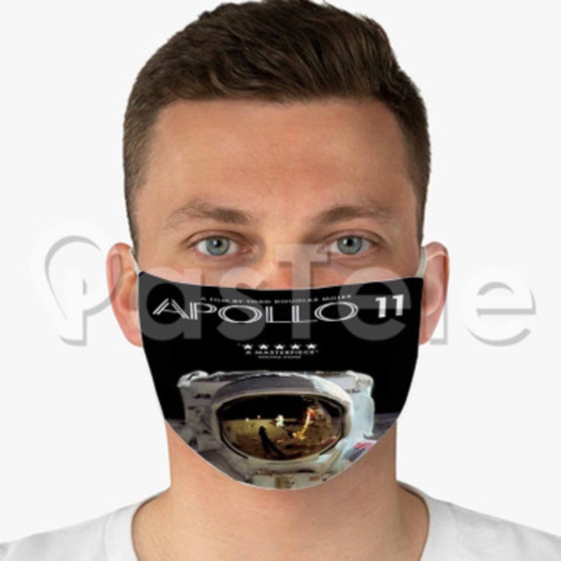 APOLLO 11 Custom Fabric Face Custom Fabric Face Mask Polyester Two Layers Cloth