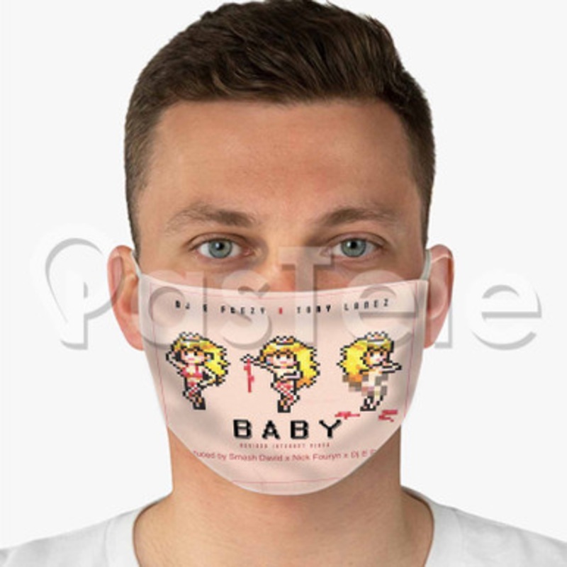 Baby DJ E Feezy Feat Tory Lanez Custom Fabric Face Mask Polyester Two Layers Cloth Washable