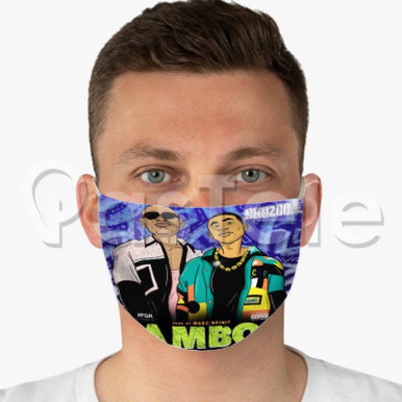 Bamboo Skyzoo Custom Fabric Face Mask Polyester Two Layers Cloth Washable