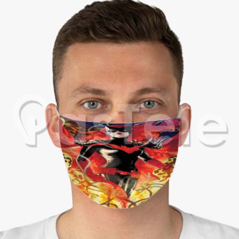 Batwoman Custom Fabric Face Custom Fabric Face Mask Polyester Two Layers Cloth