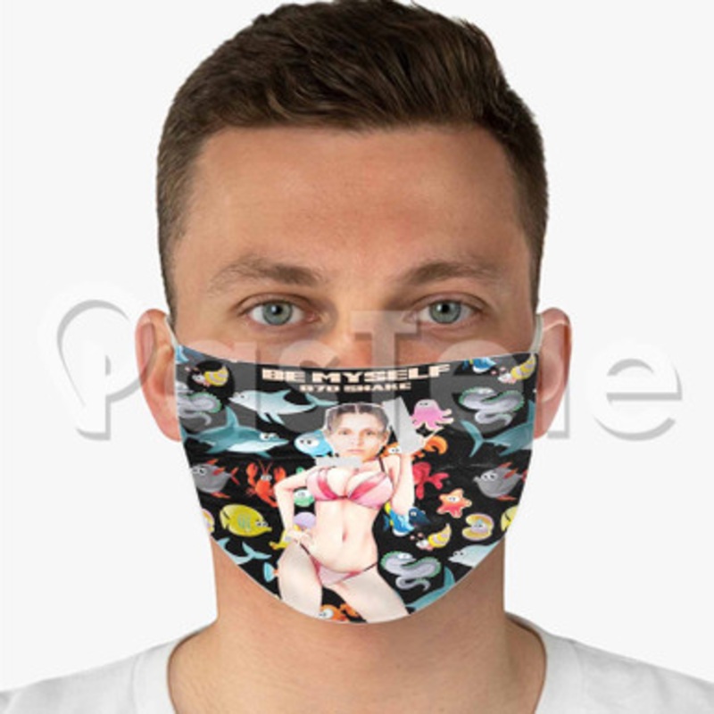 Be Myself 070 Shake Custom Fabric Face Mask Polyester Two Layers Cloth Washable