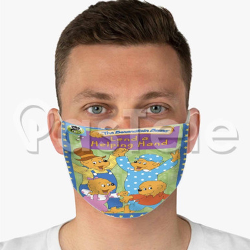 Berenstain Bears Lend a Helping Hand Custom Fabric Face Custom Fabric Face Mask Polyester Two Layers Cloth