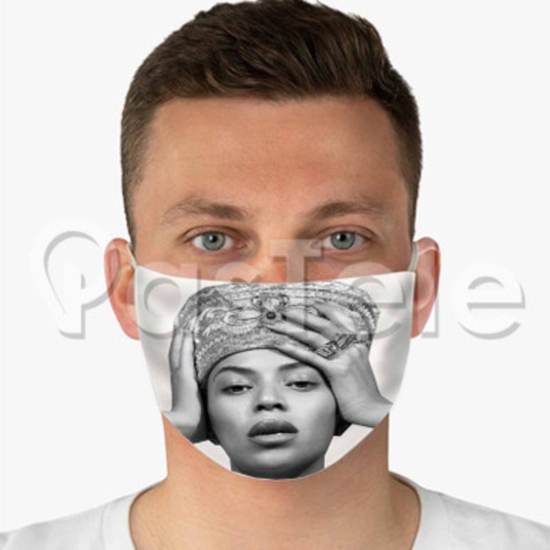 beyonce Custom Fabric Face Custom Fabric Face Mask Polyester Two Layers Cloth