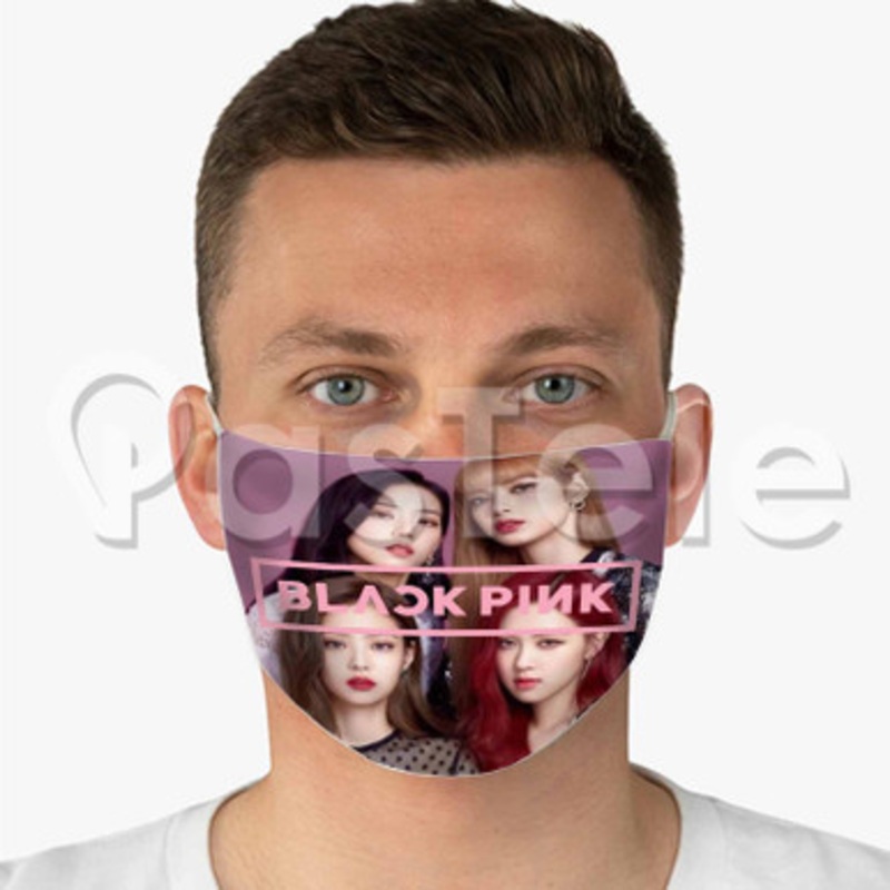 blackpink 2 Custom Fabric Face Custom Fabric Face Mask Polyester Two Layers Cloth