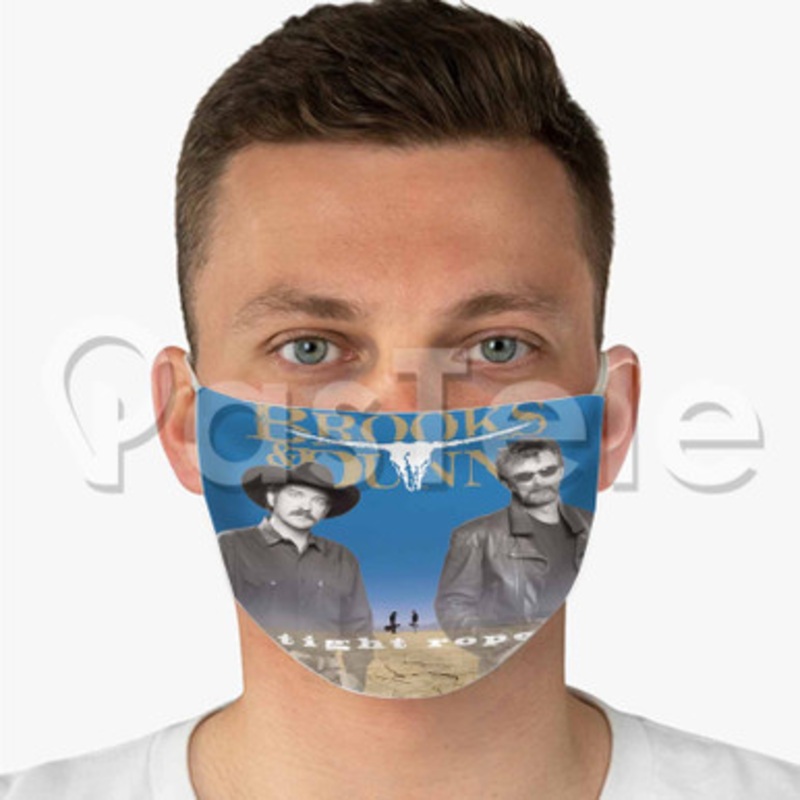 Brooks Dunn Tight Rope Custom Fabric Face Custom Fabric Face Mask Polyester Two Layers Cloth