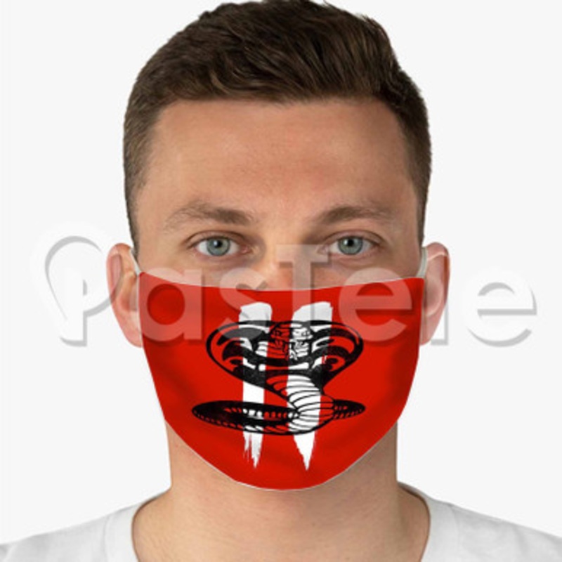 Cobra Kai Custom Fabric Face Custom Fabric Face Mask Polyester Two Layers Cloth