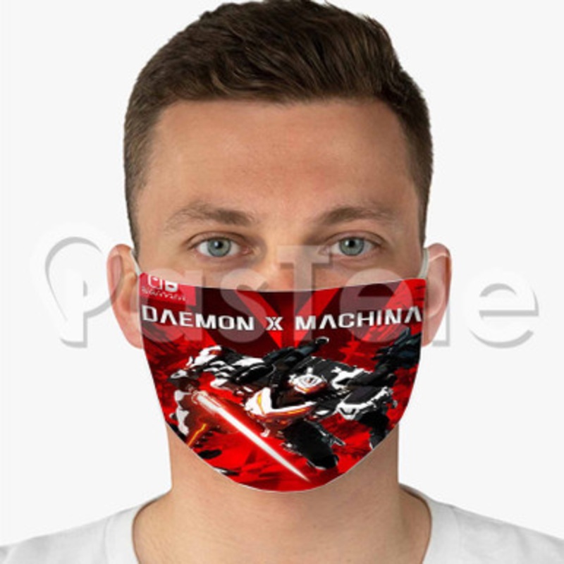 Daemon X Machina Custom Fabric Face Custom Fabric Face Mask Polyester Two Layers Cloth