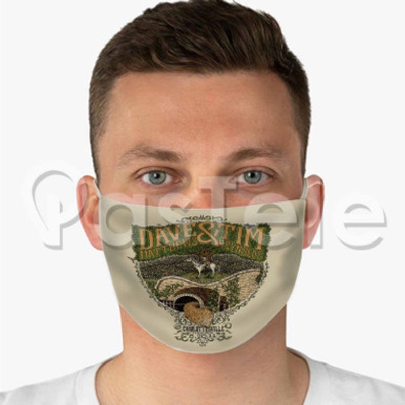 dave matthews band 2 Custom Fabric Face Custom Fabric Face Mask Polyester Two Layers Cloth