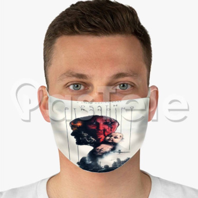Death Stranding 2 Custom Fabric Face Custom Fabric Face Mask Polyester Two Layers Cloth