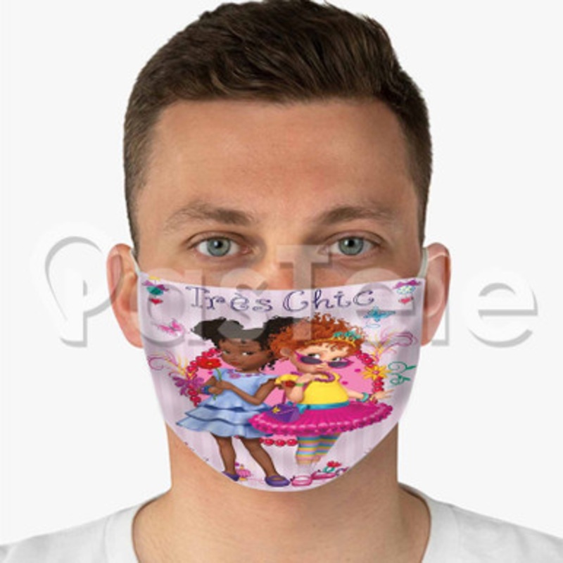 Disney Fancy Nancy Custom Fabric Face Custom Fabric Face Mask Polyester Two Layers Cloth