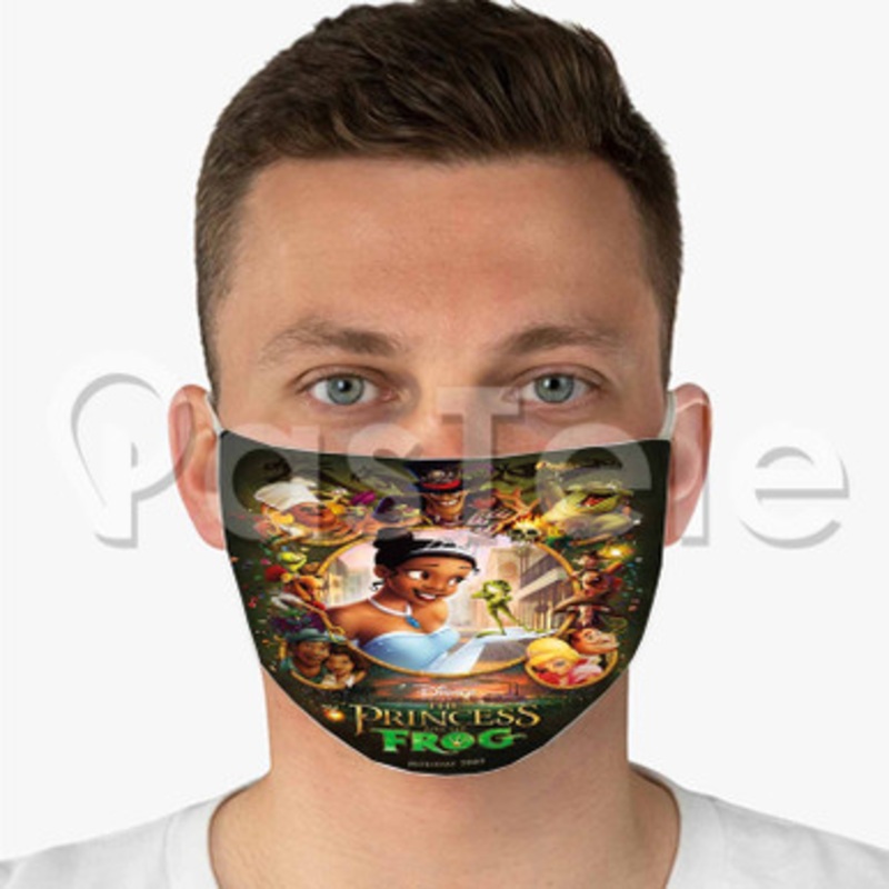 Disney The Princess and the Frog Custom Fabric Face Custom Fabric Face Mask Polyester Two Layers Cloth
