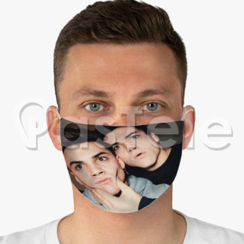 dolan twins 2 Custom Fabric Face Custom Fabric Face Mask Polyester Two Layers Cloth
