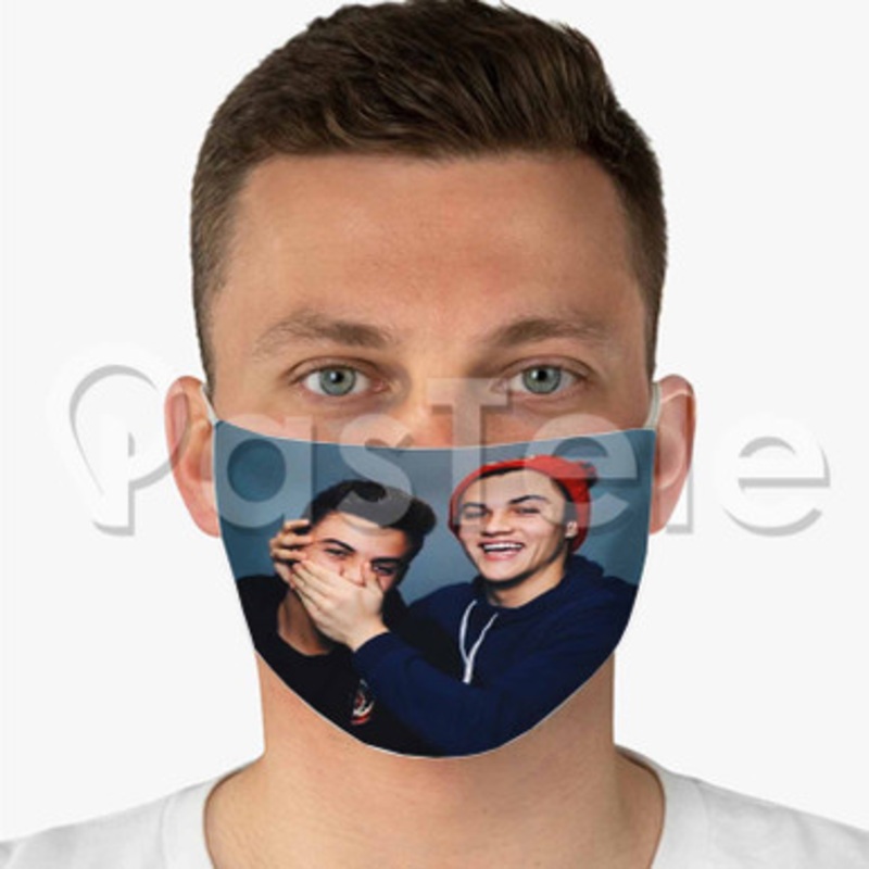 dolan twins Custom Fabric Face Custom Fabric Face Mask Polyester Two Layers Cloth