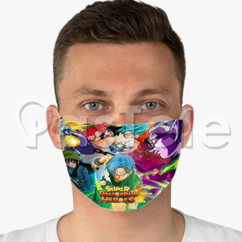Dragon Ball Heroes Custom Fabric Face Custom Fabric Face Mask Polyester Two Layers Cloth