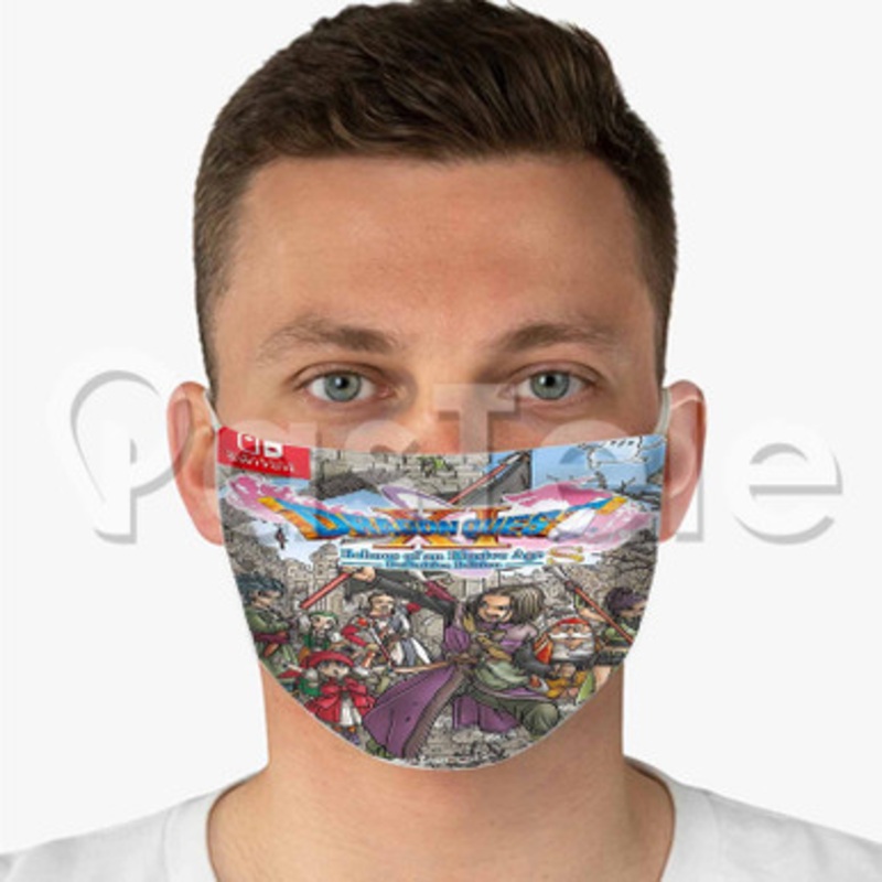 Dragon Quest XI S Echoes of an Elusive Age Custom Fabric Face Custom Fabric Face Mask Polyester Two Layers Cloth