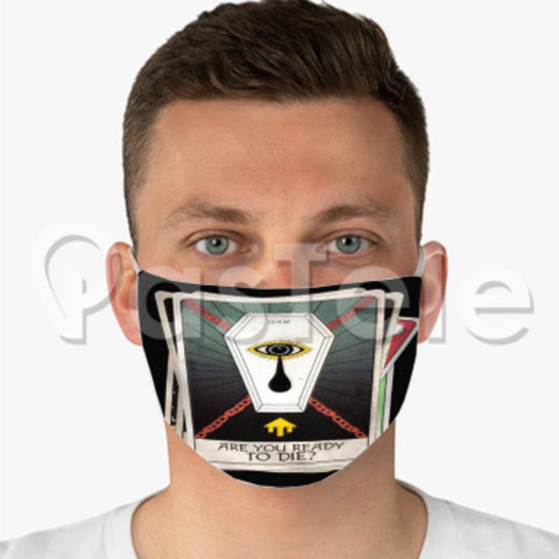 Earth Gang Ready To Die Custom Fabric Face Custom Fabric Face Mask Polyester Two Layers Cloth