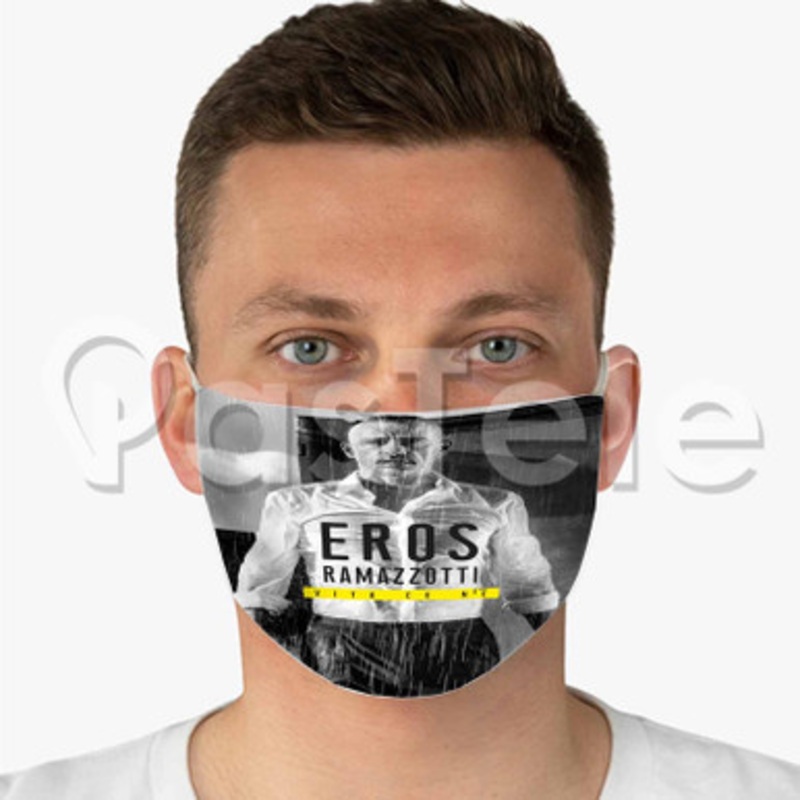 Eros Ramazzotti Custom Fabric Face Custom Fabric Face Mask Polyester Two Layers Cloth