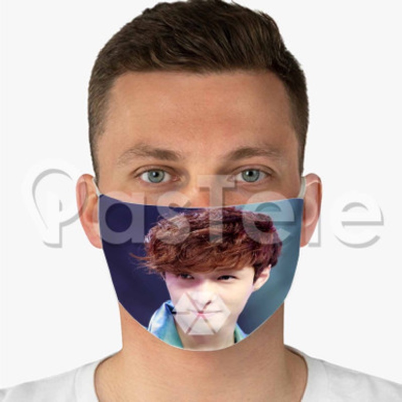 Exo Zhang Yixing Custom Fabric Face Custom Fabric Face Mask Polyester Two Layers Cloth