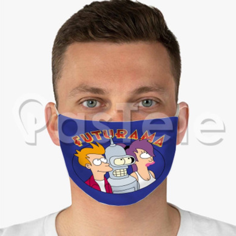 futurama Custom Fabric Face Custom Fabric Face Mask Polyester Two Layers Cloth