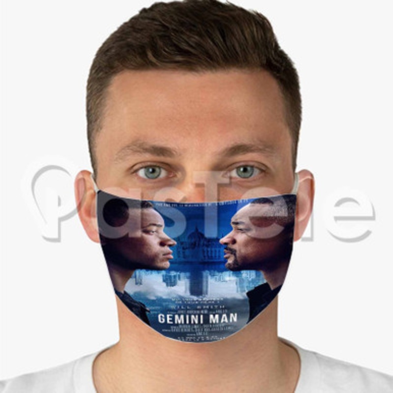 Gemini Man Custom Fabric Face Custom Fabric Face Mask Polyester Two Layers Cloth